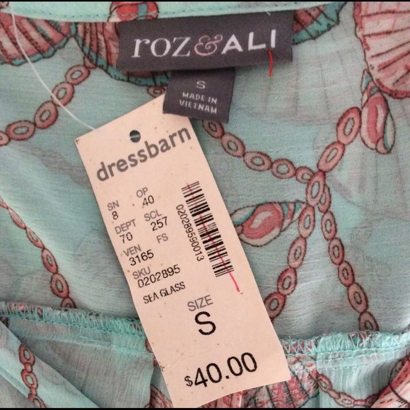 Roz & Ali Tie Front Blouse with Camisole - Picture 8 of 8